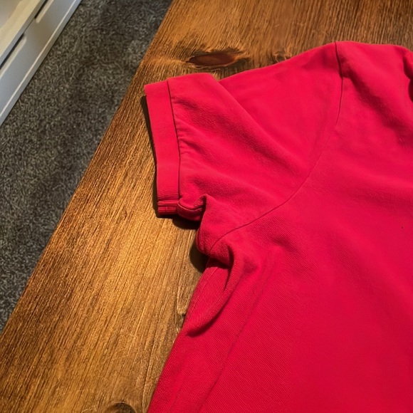 Abercrombie and Fitch Mens XL Muscle Polo Tshirt Red Moose Logo Workwear collar - Picture 6 of 10